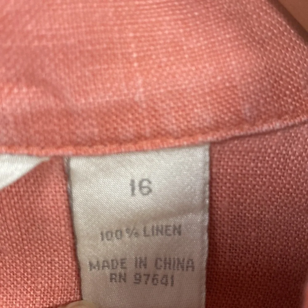 J. Jill 100% linen peach coral jacket size 16 - Picture 3 of 11